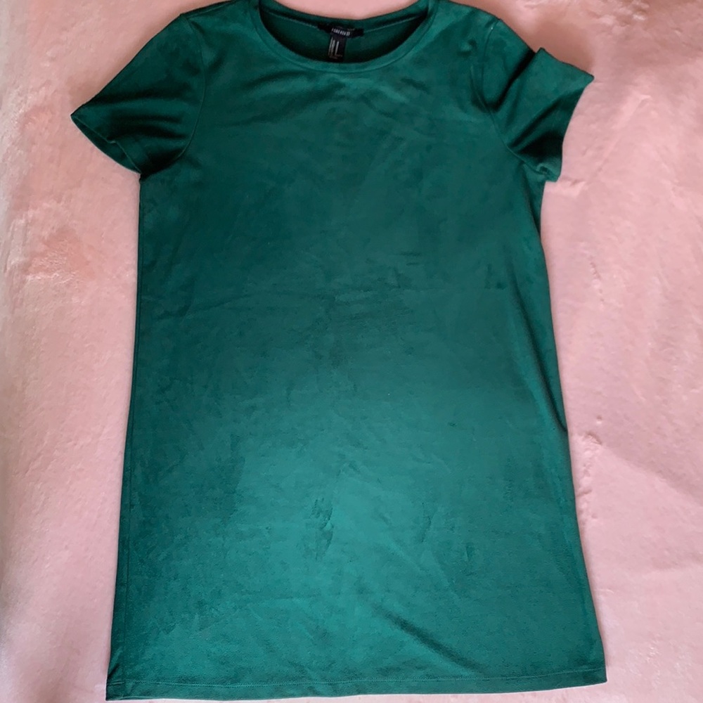 Women’s Green suede mini dress